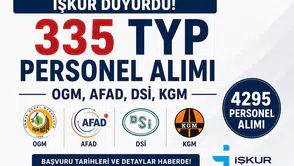 İŞKUR ile 335 TYP Personel Alımı Başladı! OGM, AFAD, DSİ ve KGM Kadroları