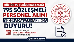 795 Sözleşmeli Personel Alımı  Yedek Adaylar İçin Kritik Duyuru!