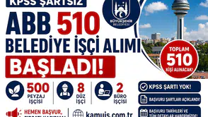 Ankara Belediyesi KPSS Şartsız 510 İşçi Alımı Başladı! Şartlar Neler