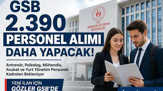GSB 2.390 Personel Alımı Daha Yapacak mı? İşte Beklenen Kadrolar