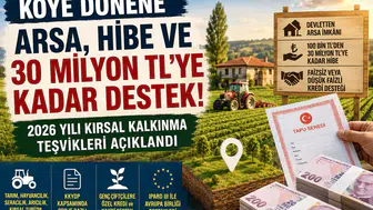 Köye Yerleşmek İsteyenlere  Büyük Destek! Devletten Arsa, Hibe ve 30 Milyon