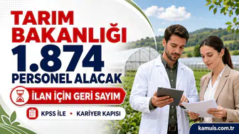 Tarım Bakanlığından 1.874 Kişilik Dev Alım: Resmî İlan İçin Geri Sayım Başladı!