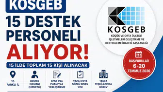 KOSGEB'den 15 İlde Personel Alımı: Başvurular 6 Temmuz'da Başlıyor