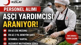 Kızılay Personel Alımı Aşçı Yardımcısı Alımı İlanı En Az Lise Mezunu