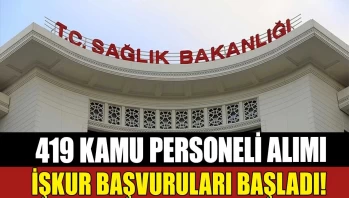 Sağlık Bakanlığı 419 Kamu İşçi Alımı! İŞKUR İlanı Yayında