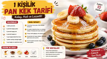 1 Kişilik Pan Kek Tarifi Evde Kolay ve Hızlı