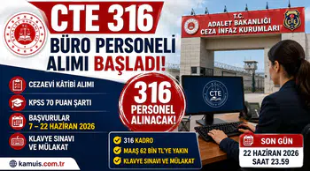 CTE 316 Büro Personeli Alımı Başladı! Cezaevi Kâtibi Kadroları Personel Alımı