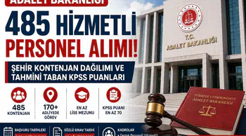 Adalet Bakanlığı 485 Hizmetli Alımı Başladı! İl İl Kontenjan Dağılımı