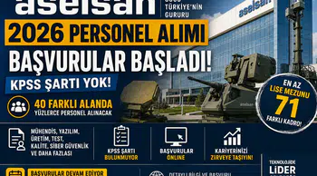 ASELSAN 2026 Personel Alımı Başladı! KPSS Şartsız Onlarca Kadro