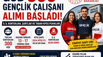 GSB 300 Gençlik Çalışanı Alımı Başladı! İl İl Kontenjanlar, Başvuru Şartları ve KPSS Taban Puanları