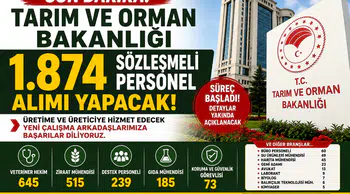 Tarım Bakanlığı 1.874 Personel Alımı Duyurdu! Hangi Kadroya Kaç Kişi Alınacak?