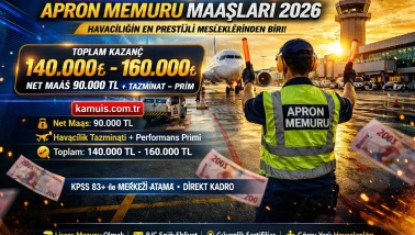 Apron Memuru Personel Alımı ve Maaşları 160 Bin TL Kazanç! Şartlar, KPSS ve Tüm Detaylar
