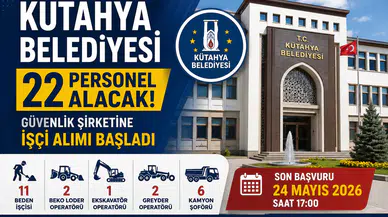 Kütahya Belediyesi 22 İşçi Alımı Yapacak! KPSS Şartı Yok