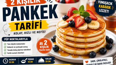2 Kişilik Pankek Tarifi Nasıl Yapılır? Evde pratik, hızlı v
