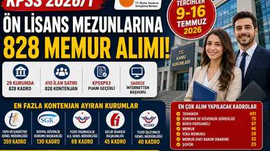 KPSS 2026/1 Ön Lisans Tercihleri Başlıyor! 29 Kurumda 828 Memur Alımı Yapılacak