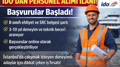 İDO Personel Alımı 2026 İnşaat Personeli Başvuru Şartları