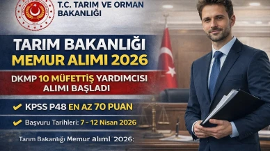 Tarım Bakanlığı Memur Alımı 2026 DKMP 10 Müfettiş Yardımcısı Alımı