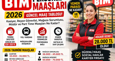 BİM Maaşları 2026 Kasiyer, Reyon Görevlisi, Müdür ve Part Time Personel Maaşları