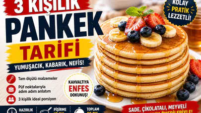 3 Kişilik Pankek Tarifi Nasıl Yapılır? Tam Ölçülü Detaylı Rehber