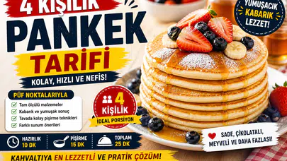 4 Kişilik Pankek Tarifi Nasıl Yapılır? Püf Noktaları