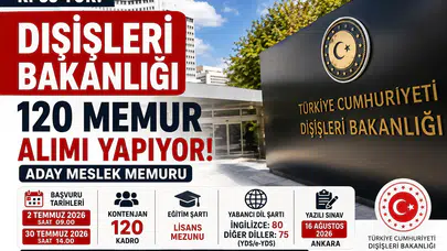 Dışişleri Bakanlığı 120 Aday Meslek Memuru Alımı 2026 KPSS Şartı Yok