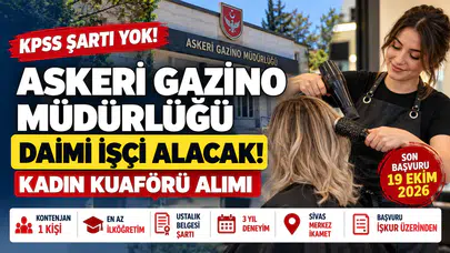 Askeri Gazino Müdürlüğü KPSS'siz İşçi Alacak! İŞKUR Başvurusu