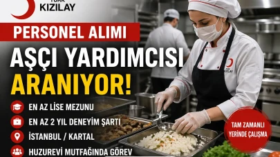 Kızılay Personel Alımı Aşçı Yardımcısı Alımı İlanı En Az Lise Mezunu
