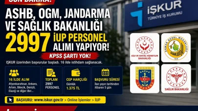 ASHB, OGM, Jandarma ve Sağlık Bakanlığı 2997 İUP Personel Alımı Şartları