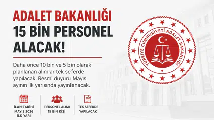 Adalet Bakanlığı 15 Bin Personel Alımı Tek Seferde Yapılacak! İşte Son Dakika Detayları