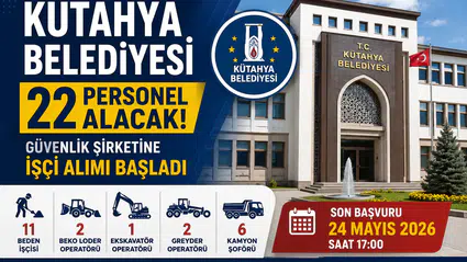 Kütahya Belediyesi 22 İşçi Alımı Yapacak! KPSS Şartı Yok