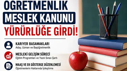 Öğretmenlik Meslek Kanunu Resmen Yürürlükte Öğretmenlik Kariyer Sistemi Yeniden Düzenlendi