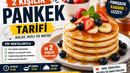 2 Kişilik Pankek Tarifi Nasıl Yapılır? Evde pratik, hızlı v