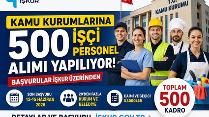 İŞKUR Üzerinden Kamuya 500 Personel ve İşçi Alımı Başladı! Son Başvurular Bu Hafta