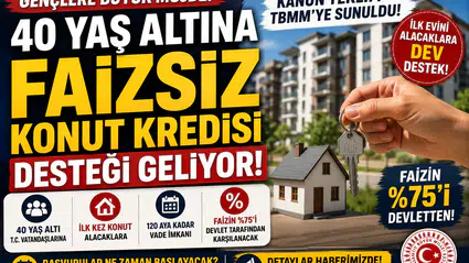 40 Yaş Altına Faizsiz Konut Kredisi Desteği Geliyor! Devlet Faizin Yüzde 75'ini Karşılayacak
