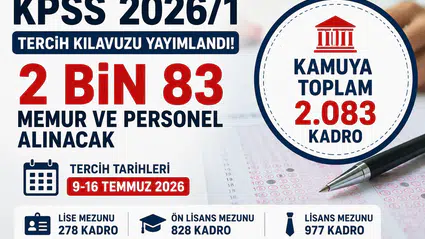 KPSS Tercihleri Başlıyor! Kamuya 2 Bin 83 Memur ve Personel Alımı Yapılacak !