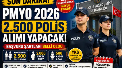 PMYO 2026 Yılı 2.500 Polis Alımı Yapacak! Başvuru Şartları
