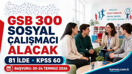 GSB’den 81 İlde Büyük Alım 300 Sosyal Çalışmacı İçin Başvurular Başlıyor!