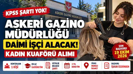 Askeri Gazino Müdürlüğü KPSS'siz İşçi Alacak! İŞKUR Başvurusu