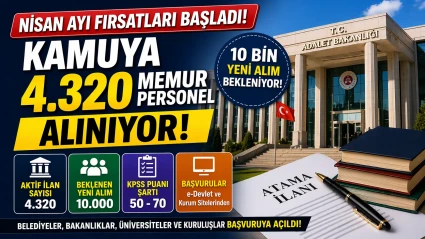 Beklenen Nisan Ayı Kamuya 4 Bin 320 Memur ve Personel Alımı Şartları
