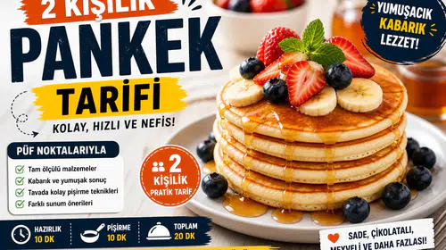 2 Kişilik Pankek Tarifi Nasıl Yapılır? Evde pratik, hızlı v