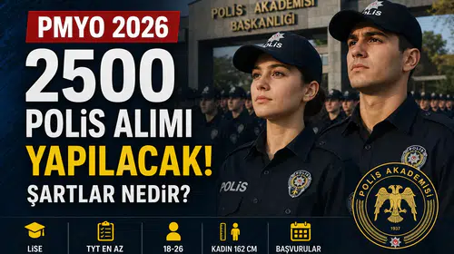 PMYO 2026 Yılı 2500 Polis Alımı Yapacak! Başvuru Şartları