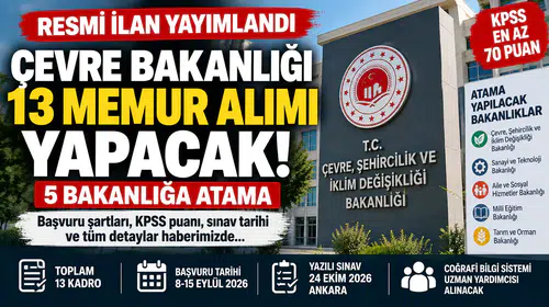 5 Bakanlığa 13 Uzman Yardımcısı Alınacak! KPSS 70 Puanla Başvuru Başladı