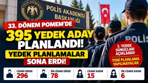 33. Dönem POMEM 3. Yedek Sonuçları Açıklandı! 395 Aday