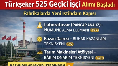 Türkşeker 525 Geçici İşçi Alımı Başladı Başvuru Şartları ve Detaylar