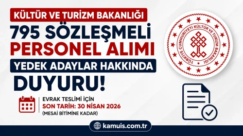 795 Sözleşmeli Personel Alımı  Yedek Adaylar İçin Kritik Duyuru!