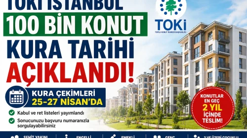 TOKİ İstanbul 100 Bin Konut Projesi Çekiliş ve Kura Tarihleri Belli Oldu