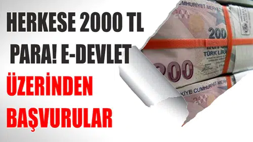 Herkese 2000 TL para! e-Devlet üzerinden Başvurular