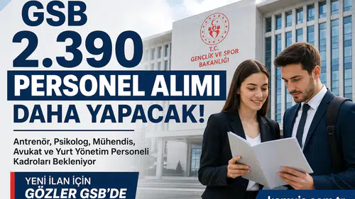 GSB 2.390 Personel Alımı Daha Yapacak mı? İşte Beklenen Kadrolar