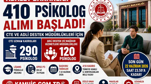 Adalet Bakanlığı Personel Alımı Haberi 410 Psikolog Alımı Yapacak!