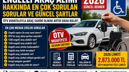 Engelli Araç Alımı Hakkında En Çok Sorulan Sorular ve Güncel Şartlar 2026